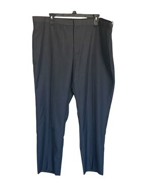Men's Tailored Black Dress Pants - Professional Straight Leg